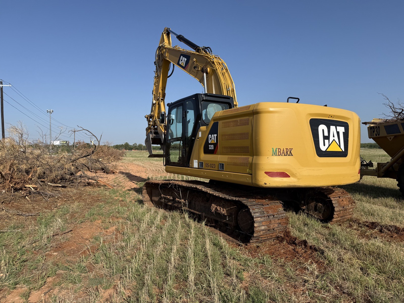 MBARK excavator on site